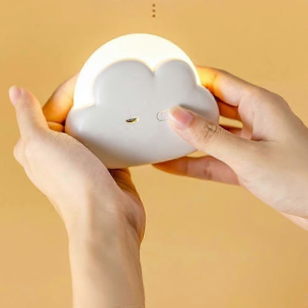 Kreativ Bordlampe, Skylampe, Kawaii Skrivebordslampe med USB-Ladingspورت, Oppladbar LED-Bordlampe for LED Bærbar Boklys for R