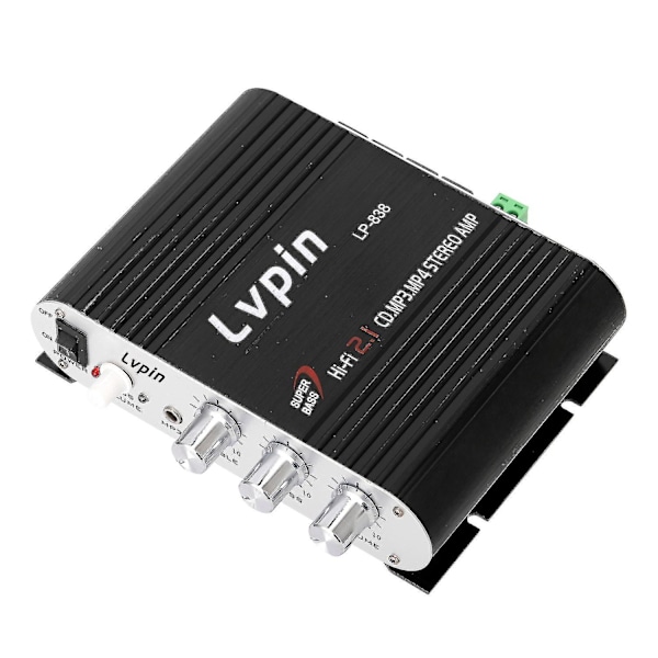 Mini Hifi Audio Stereo Forstærker Subwoofer Mp3 Bilradio Kanaler 2 Husholdning Super Bass Lvpin 838
