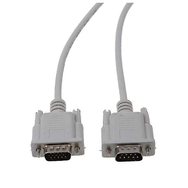 VGA DB15 Hann til RS232 DB9 Hann Adapterkabel / Video Grafisk Forlengelseskabel (Hvit, 1,4M)