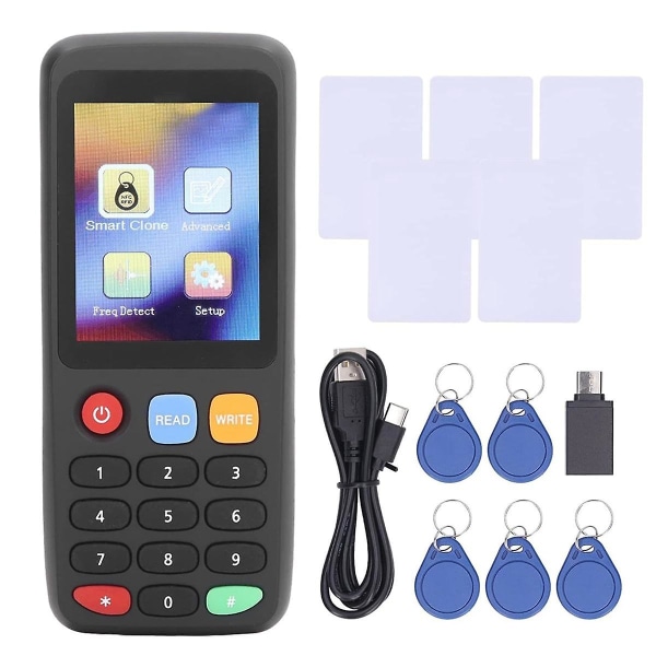X7 Nfc kortleser, Rfid-kort kopimaskin duplikator for Ic Id-kort, Smartkort Rfid kopimaskin Id Ic Fargeskjermsett 2