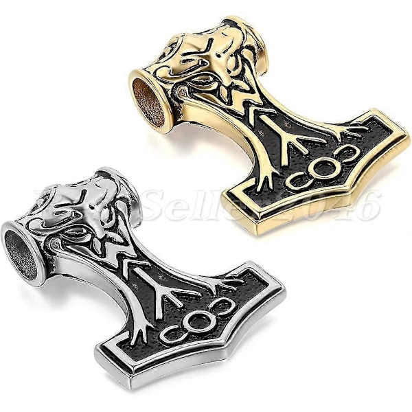 Smykker Rustfrit Stål Retro Charm Thors Hammer Amulett Mænds Vedhæng Med 55cm