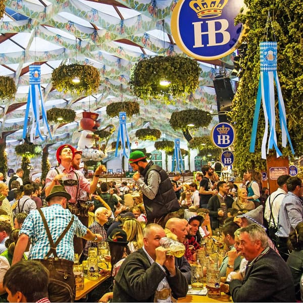 5 st. bayerska Oktoberfest-festdekorationer, vimplar för Münchens ölfestival