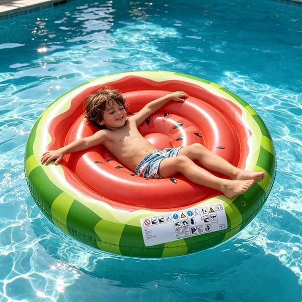140 cm diameter oppustelig vandmelon pool float, svømmende flydende legetøj til voksne og børn