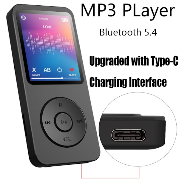 Bluetooth MP3/MP4-spelare för studenter, e-bokhögtalare
