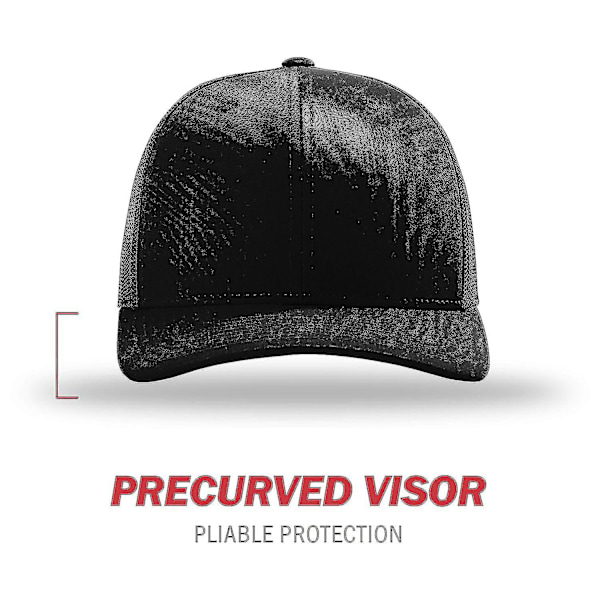 Unisex Trucker Justerbar Snapback Basebollkeps, Mesh Utomhus Lättbräda, Solid Färg, Svart, 1-pack