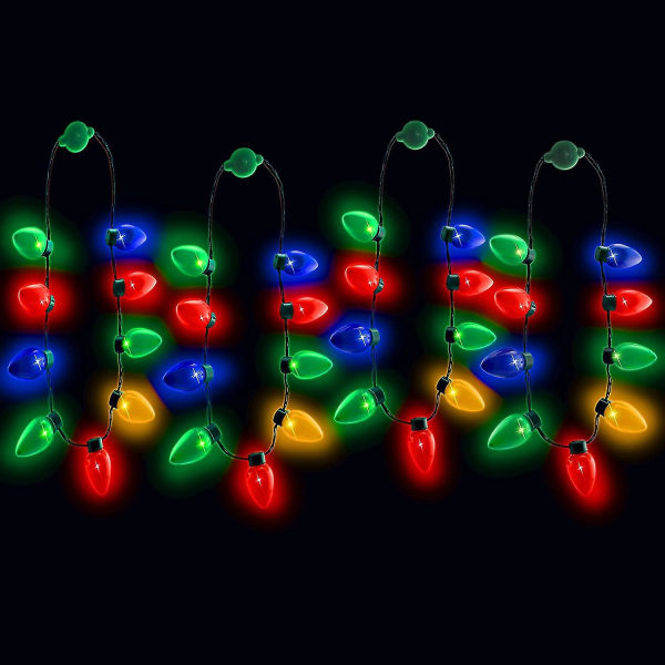 4 kpl Christmas Led Light Up -polttimokaulakoru joululomalle