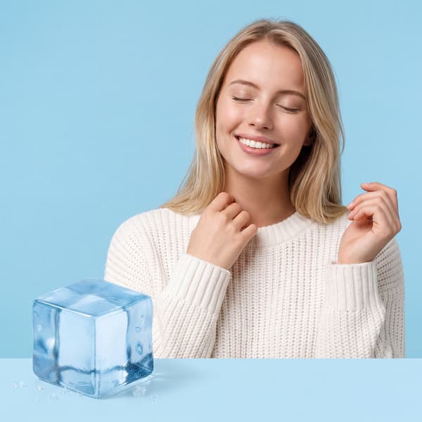 Blå isbit Squishy Langsom Rebound Stresslindring Bærbar Fidget Sensorisk Leketøy