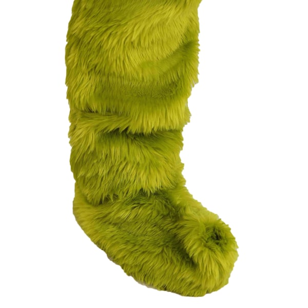 Grinch Adult Plus -turkishousut, joissa sukkakengät Jouluiset pyjamathousut, joissa on turkisjalka Vihreä Moster
