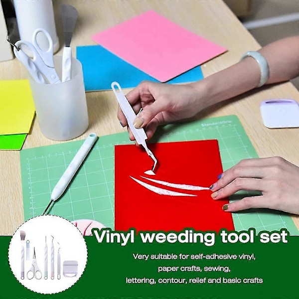 6 osaa DIY-käsityötyökalusarja, vinyylin poistotyökalusarja, plotteritarvikkeet, lanka-työkalu