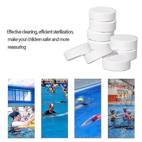 50 st/kartong klordioxidtabletter Burdesinfektionsmedel Ph Adjuster Swimming Pool Clarifier