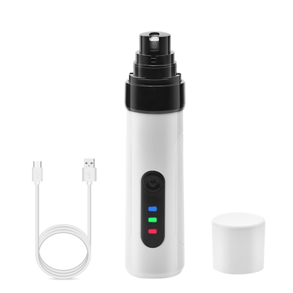 Fuldt automatisk 2-trins kæledyrs neglesliber USB-opladning katte- og hunde neglesliber klo sliber multifunktionel smart negleklipper til dyr