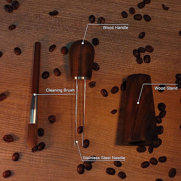 Espresso Kaffeomrører, Barista Distributionsværktøj, 4 Nåle Espresso Kaffeomrørersæt Med Stativ