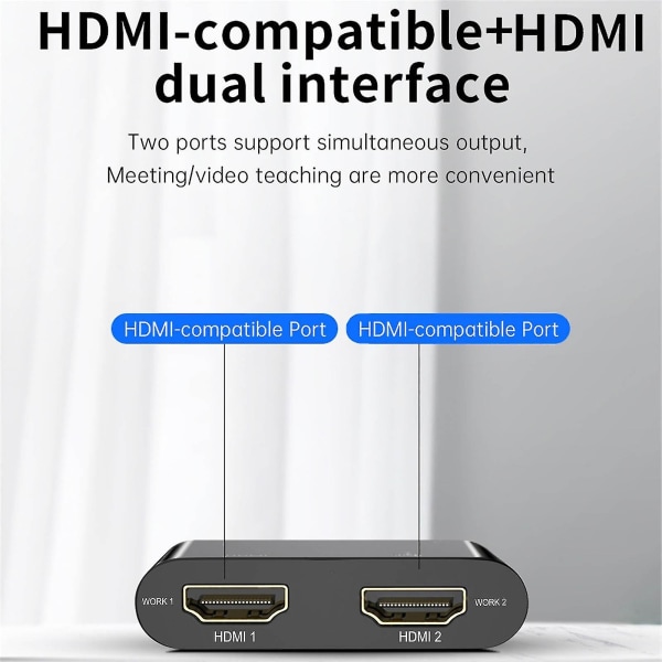 USB 3.0 - Dual Hdmi -sovittimen ulkoinen video tukee Windows New