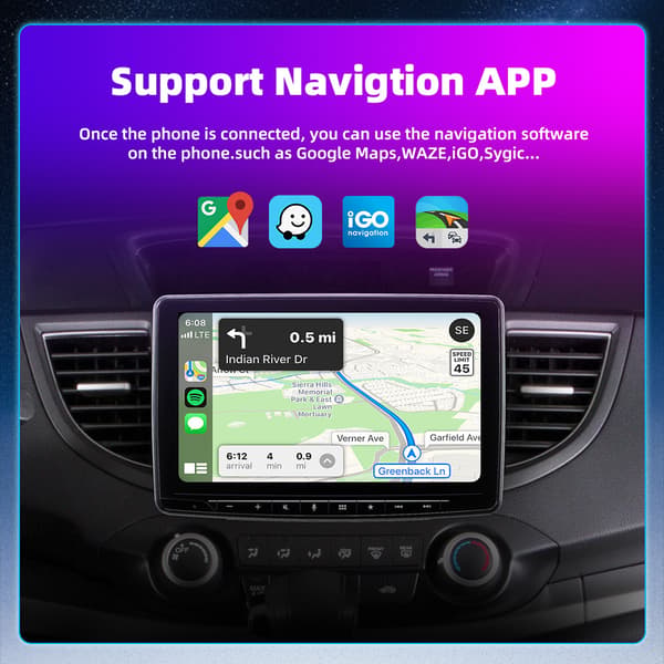 Trådlös CarPlay-adapter, Trådlös Android Auto – Mini och stabil 5,8 GHz WiFi med USB