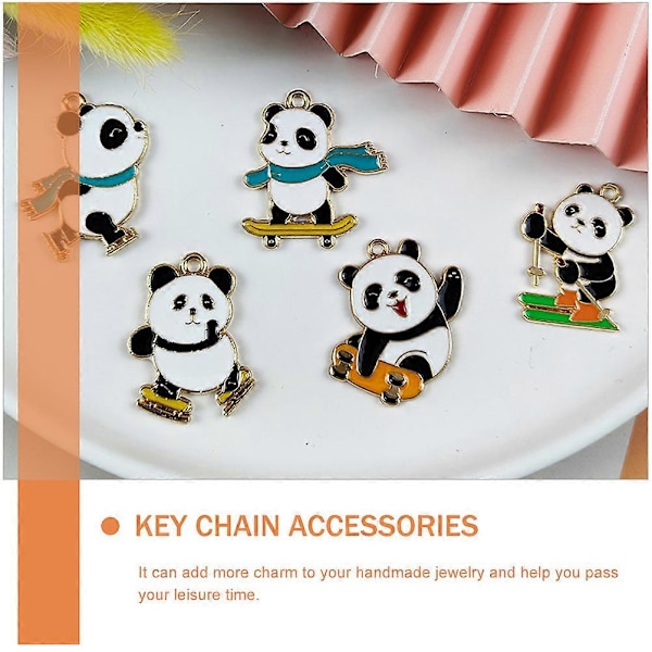 10 kpl Söpö Panda Riipus Reppu Riipus DIY Panda Avaimenperä Laukku Riipus