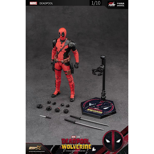 2024 Deadpool vs Wolverine 1/10 Actionfigur Zd Original X-Men Dogpool Wilson Modell Movie SHFiguarts Barnleksak Dockpresent