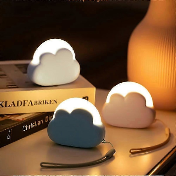 Kreativ Bordlampe, Skylampe, Kawaii Skrivebordslampe med USB-Ladingspورت, Oppladbar LED-Bordlampe for LED Bærbar Boklys for R