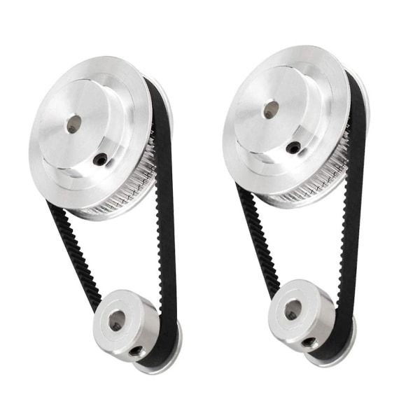 2Set 2GT Synchronous Wheel 20 60 Teeth Bore Aluminum Timing Pulley GT2 Timing Belt Pulley System