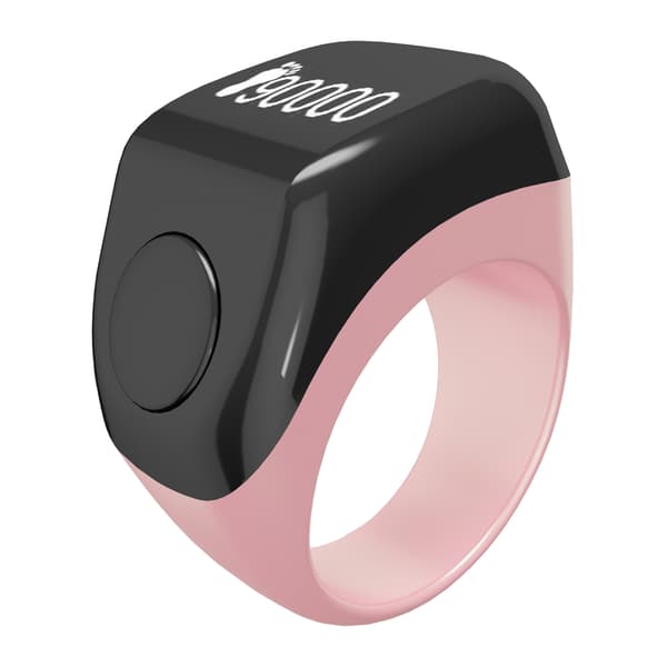 Oppladbar Smart Bluetooth Tellerring, IP67 Vanntett Fingerringteller, Manuell Klikktellerring, 1 Stykke Pink