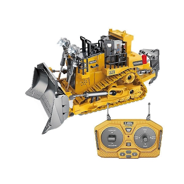 1:24 2.4ghz 9 kanavaa kaukosäädöllä ohjattava traktori lelu bulldozer Rc alumiiniseostekniikka traktori T