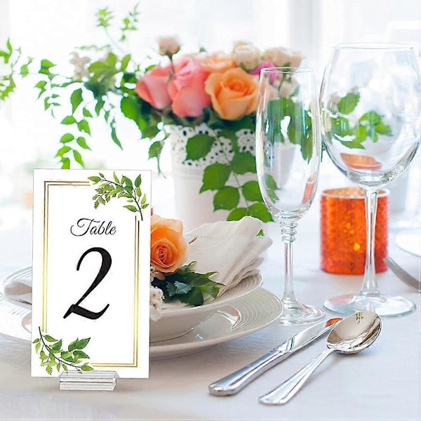 4 stk. Gennemsigtige Akryl Bordkortholdere Bryllupsbord Memo Holder Stand Base