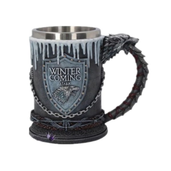 Game of Thrones Krus Goblet Rustfrit Stål Harpiks 3D Øl Tankard Kaffe Kop Vin