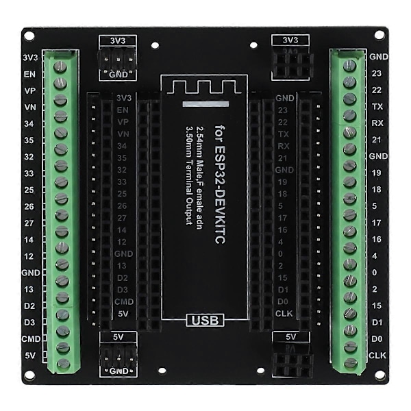 ESP32 Expansionskort Breakout Board för ESP-WROOM-32 ESP32-DevKitC GPIO 1 till 3 38Pins ESP32 Modu