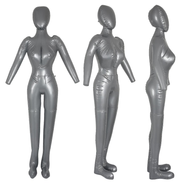 Puhallettava kokovartaloinen naismalli, jossa on käsivarsi naisten mallinuket-ikkunan esittelytelineet