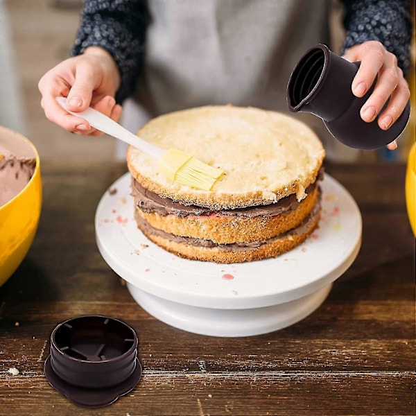 Chokolade Smeltepot Silikon Smør Smelter Mikrobølgeovn Non-Stick Smelte Opvarmning Pot Til Smør, Karamel, Mælk, Sukker (2 stk - Brun Og Grøn)