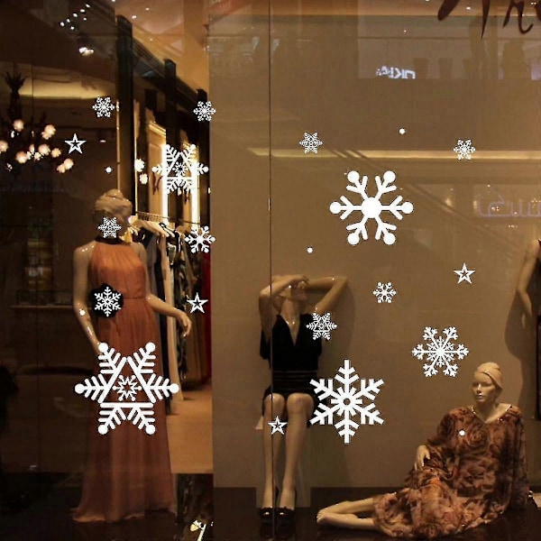 Julevinduesklistremerker Snøflak Klistremerker Jul For Juler Vinduesklistremerker Juledekorasjon For Vindu