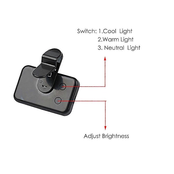 Mini Selfie Ring Light Bærbar Clip-on Selfie Fill Light USB Genopladeligt Batteridrevet LED Fill Light Til Mobiltelefon