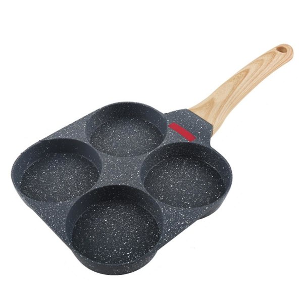 4 Kopps Egg Pan Nonstick og Sunn Egg Stekepanne Allsidig Frokost Stekepanne for Egg Pannekaker Plett Crepes-B