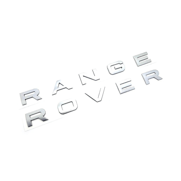 Range rover matt silver bokstäver emblem fram eller bak för vogue sport evoque
