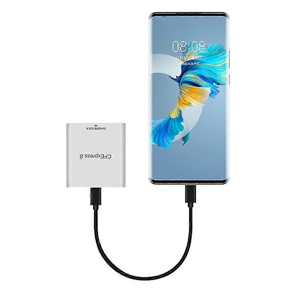 Ph862 CFexpress CFe Kortläsare + Typ-C till Typ-C Kabel USB3.1 Gen 2 10gbps Hög Hastighet Laptop Kortläsare