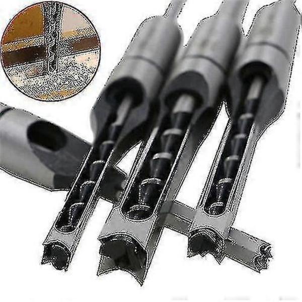 Träbearbetningskvadratisk hålborr Hollow Chisel Tenon Borrverktyg - Set
