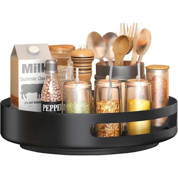 Karusellskåp Organizer, Multifunktionell Kryddställ för Kök Förvaring & Organisation, 30.5CM D