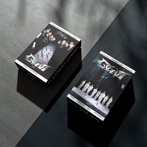 55 StrayKids uusi albumi GIANT -korttia Tähti Felix Li Longfu -kokoelman lomo-korttien ympärillä
