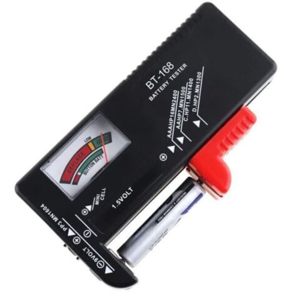 Batteritester, Universal Batteritester, BT-168D Batteritester, AA AAA C 9V Batteritester (Pointer Display)