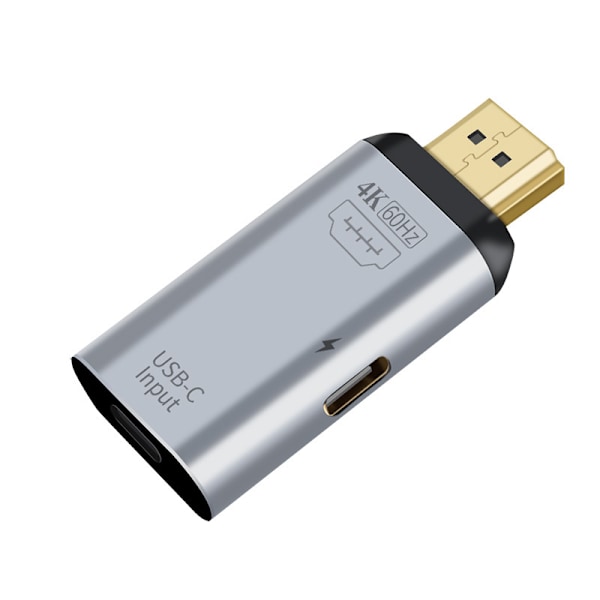 Typ C-adapter HD 4K PD 100W Bärbar Typ C Hona till Hane Guldpläterad Adapter Dockningsstation (Typ C Hona till HDMI Hane)