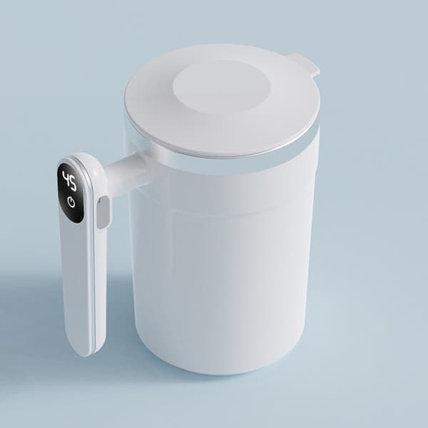 Smart temperaturdisplay selvomrørende kaffekopp