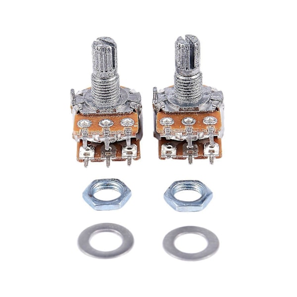 2 stk B50K 50K Ohm 6-terminal Dobbelt Lineær Potentiometre