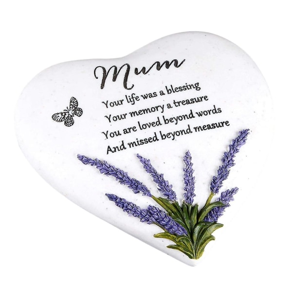 Widdop Mum Lavendel Hjerte Graveside Stone