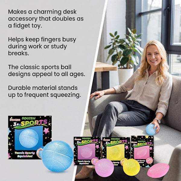 3-pack Mini Basketboll Squishy Stressbollar