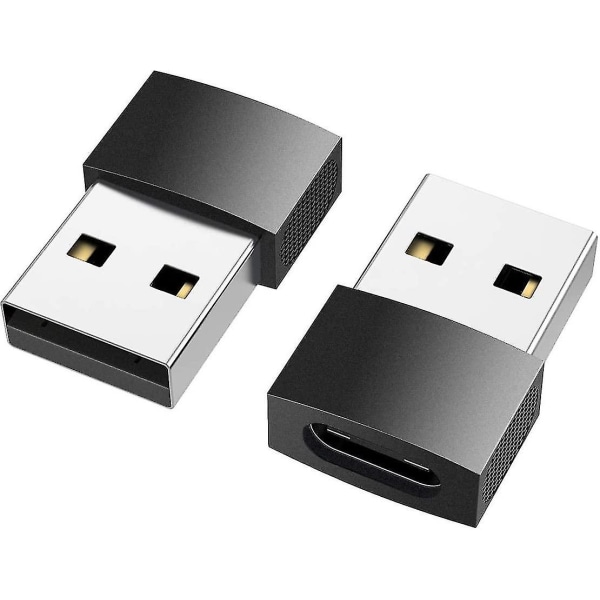 2 USB -C- USB sovitin (2 pakkaus), Usb-C-naaras USB -urossovitin, USB tyypin C-naaras USB -liittimeen
