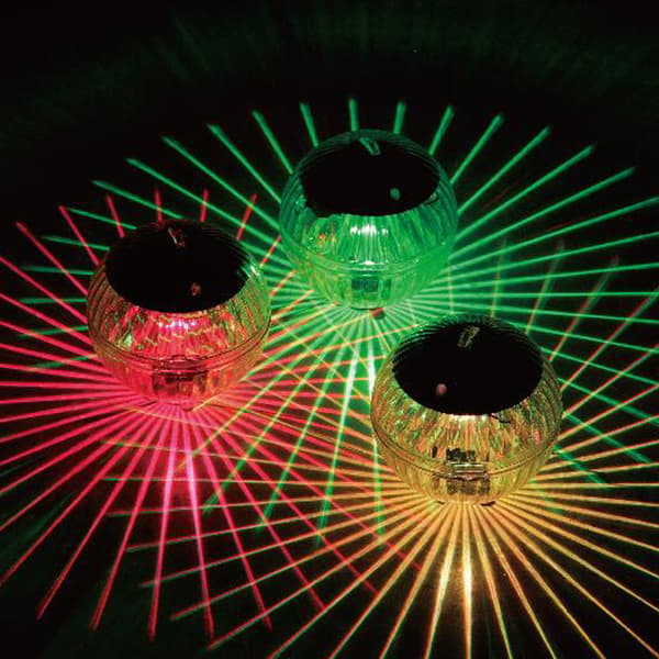 Solcelle flydende kuglelampe, farveskiftende projektionslampe til pool, badekar og dam