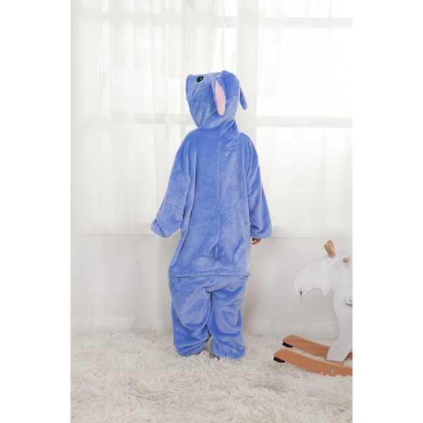 Barnpyjamas varma sovkläder djur-onesies julklapp 140 cm
