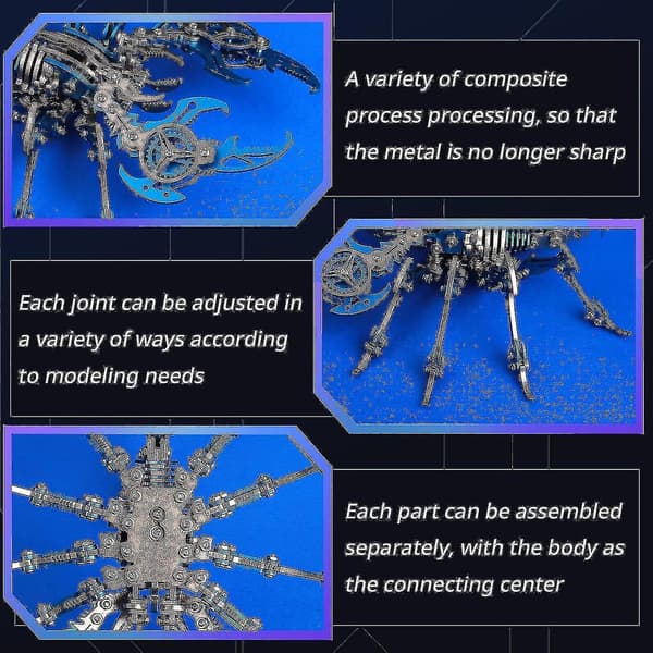 454 dele Scorpion 3D metal model kit