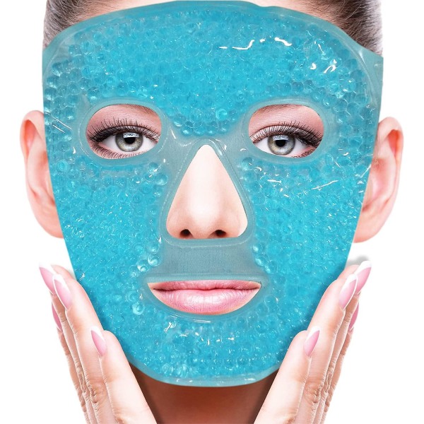 Cold Face Eye Mask Ice Pack Reducer Face Puff,mørke cirkler,gelperler Hot Heat Cold Compress Pack,ansigtsspa til kvinde, der sover, pres, hovedpine, hud