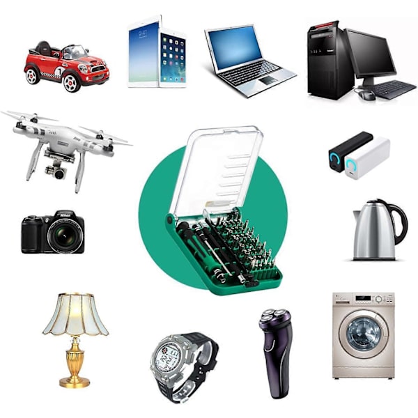 45-i-1 Precisionsskruvmejselset Verktyg Liten Ask Magnetisk Precisionsskruvmejsel Skruvmejsel Reparationsverktyg För Dator, Laptop, iPhone, Glasögon, Klocka