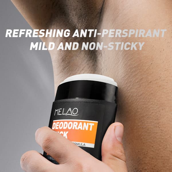 Herre Solid Deodorant Stick, Citrusduft Underarm Anti-perspirant Balsam, 50g Hver, Sæt med 3 Stykker